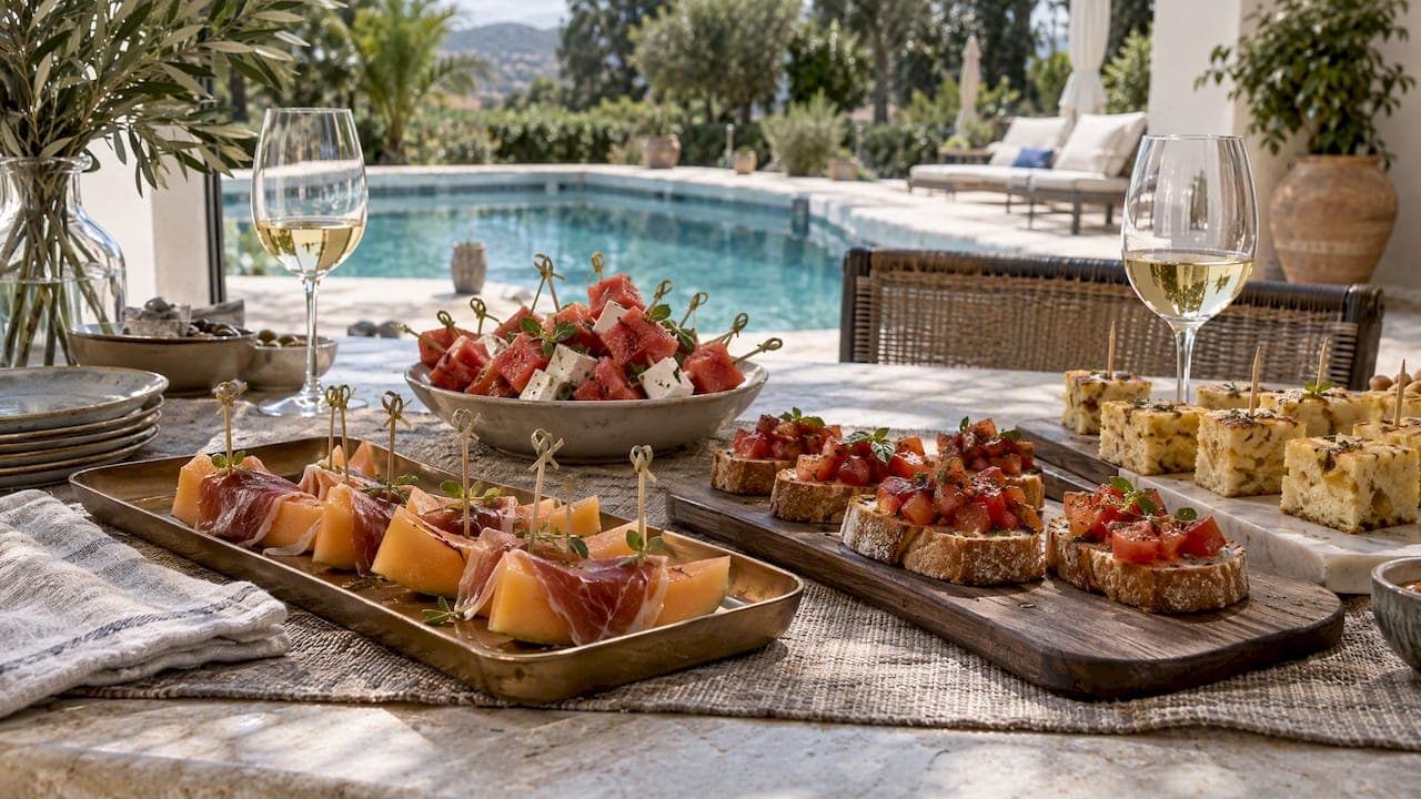 Poolside Canapé Ideas for Villa Parties in Andalucía